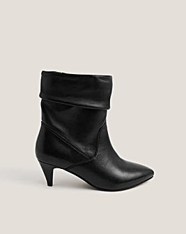Monsoon Ria Ruched Leather Ankle Boots