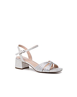 Paradox London Marquise Diamante Block Heeled Sandals