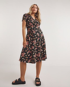 Joe Browns Short Sleeve Jersey Floral Midi Dress