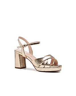 Paradox London Navarra Wide Fit Platform Heeled Sandals
