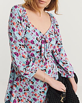 Joe Browns Floral Tie Detail Top