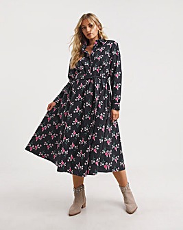 Joe Browns Floral Shirt Tie Waist Maxi Dress