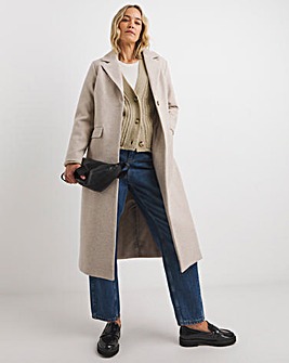 Neutral Lined Longline Coat