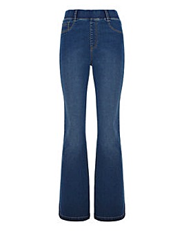 Erin Mid Blue Pull On Bootcut Jeggings