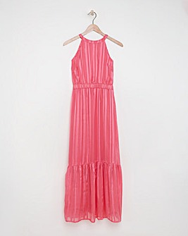 Boutique Pink Halterneck Georgette Maxi Dress