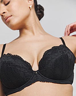 Ann Summers Sexy Lace Planet Plunge Bra Black