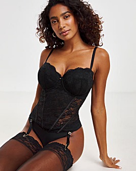 Ann Summers Sexy Lace Planet Basque Black