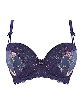 Joe Browns Floral Satin & Lace Balcony Wired Bra