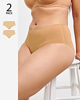 Sloggi 2 Pack Zero One Midi Knickers Cognac