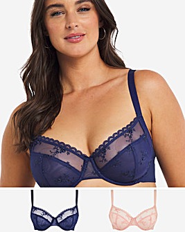 Dorina Curves Rena 2 Pack Full Cup Wired Bras