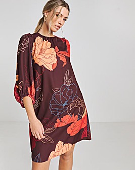 Joanna Hope Graphic Floral Print Shift Dress