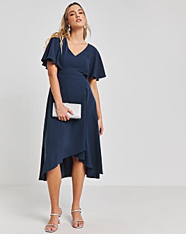 Joanna Hope Navy Angel Sleeve Dress