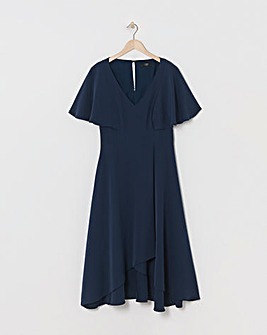 Joanna Hope Navy Angel Sleeve Dress