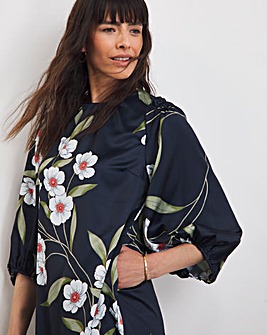 Joanna Hope Satin Floral Shift Dress