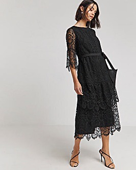 Joanna Hope Structured Lace Dress