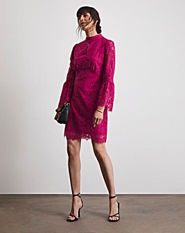 Joanna Hope High Neck Lace Dress