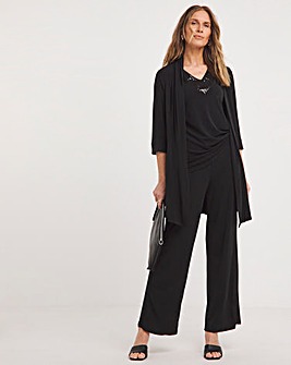 Joanna Hope Black Sequin Luxe Jersey Trouser Set