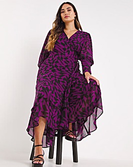 Joanna Hope Print Wrap Maxi Dress