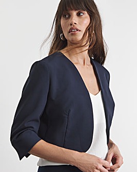 Joanna Hope Navy Cropped Jacket