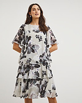 Joanna Hope Multi Floral Printed Tiered Dress