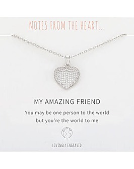 My Amazing Friend Heart Pendant