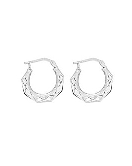 Sterling Silver Octagonal Earrings