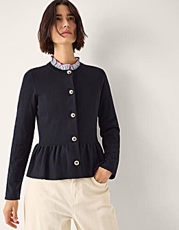 Monsoon Prune Peplum Cardigan