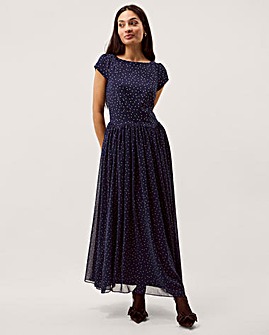 Monsoon Caitie Polka Dot Midi Dress