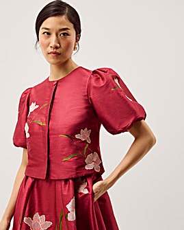Monsoon Anya Puff Sleeve Floral Jacket