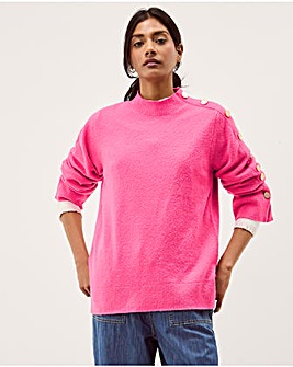 Monsoon Breda Funnel Neck Button Jumper