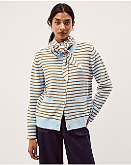 Monsoon Stripe Cardigan & Scarf