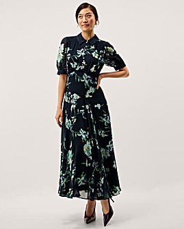 Monsoon Lilwen Floral Midi Tea Dress