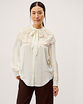 Monsoon Cora Lace Collar Blouse
