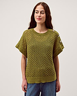 Monsoon Bree Button Knit Jumper