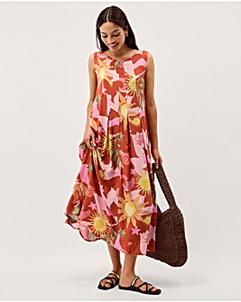 Monsoon Anissa Print Pleated Midi Dress
