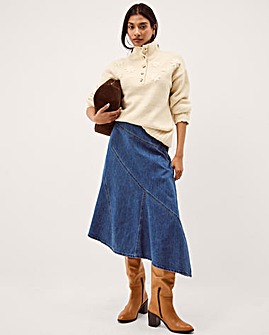 Monsoon Annie Denim Midi Skirt