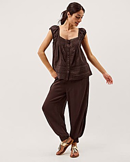 Monsoon Olivia Lace Trim Top