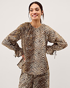 Monsoon Pippa Animal Print Blouse