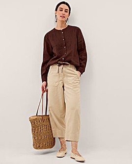 Monsoon Megan Cropped Barrel Trousers