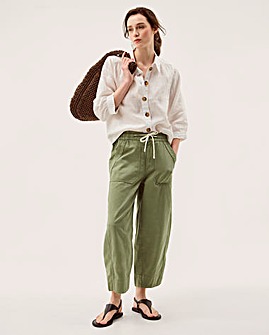 Monsoon Megan Cropped Barrel Trousers