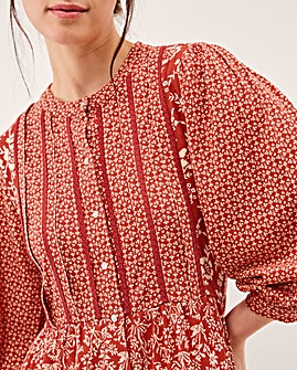 Monsoon Palmer Floral Jersey Midi Dress