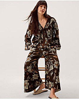 Monsoon Esther Floral Wide Leg Trousers