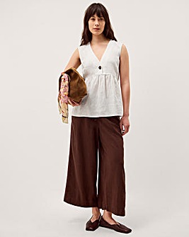 Monsoon Posey Sleeveless Linen Top