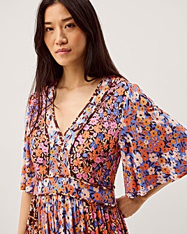 Monsoon Ceri Floral Jersey Midi Dress