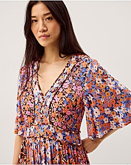 Monsoon Ceri Floral Jersey Midi Dress