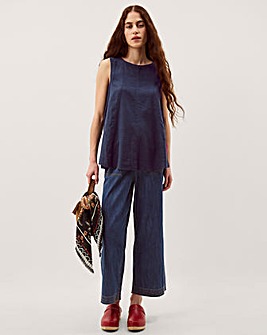Monsoon Sammy Swing Linen Blend Tank Top