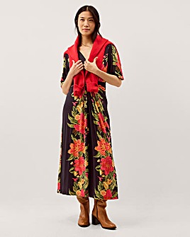 Monsoon Moana Floral Jersey Midi Dress