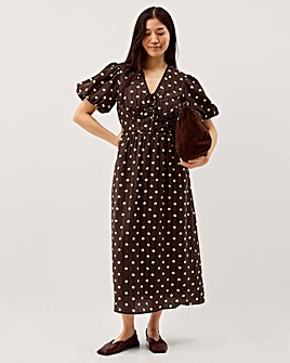 Monsoon Paris Polka Dot Midi Dress