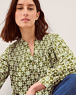 Monsoon Kalani Geometric Jersey Blouse