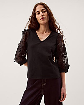 Monsoon Fi Floral Jersey Top